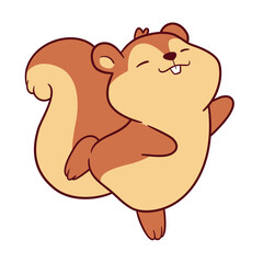 Cute and adorable squirrel illustration