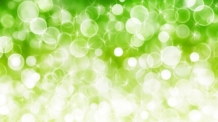 Fototapeta premium Vibrant Green Bokeh Background Green gradient background. Ecology concept for your graphic design, banner or poster. Vector illustration