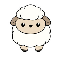 Cute and adorable sheep illustration cartoon