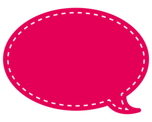 シンプルなカラーの吹き出し　丸形