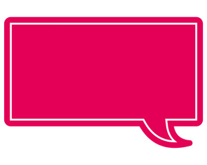 シンプルなカラーの吹き出し　四角形