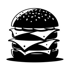 Double Cheeseburger: A Black and White Culinary Masterpiece