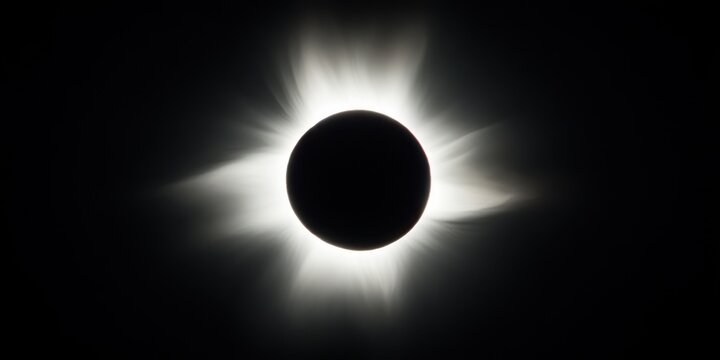 Total solar eclipse viewed from earth
