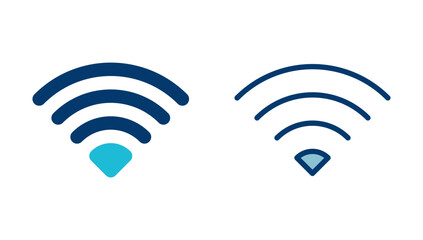 WIFI Icon vector isolated on white background. signal vector icon. Wireless and wifi icon or sign for remote internet access
