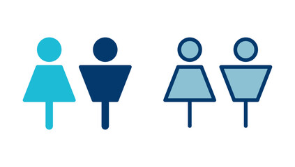 Man and woman icon vector isolated on white background. male and female symbol