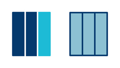 Library icon vector isolated on white background. Book icon vector