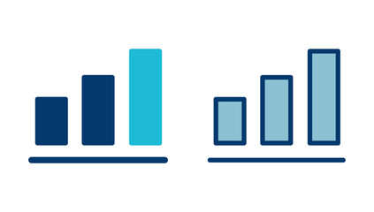 Growing graph Icon vector isolated on white background. Chart icon. Graph vector