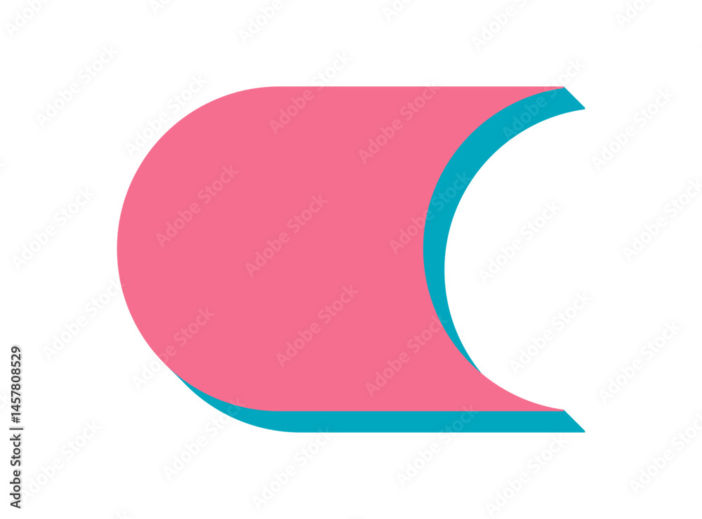 Wall mural brutalist abstract shape icon. modern minimal element with silhouette and shadow. unique design in y