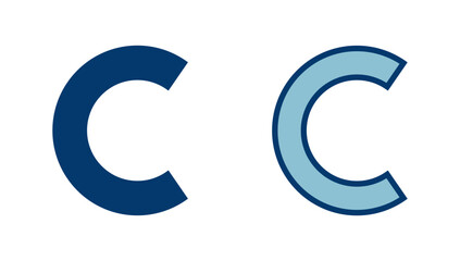 Copyright icon vector isolated on white background. copyright symbols