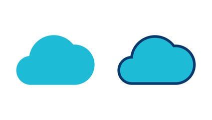 Cloud icon vector isolated on white background. cloud computing icon