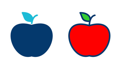 Apple icon vector isolated on white background. Apple vector icon.