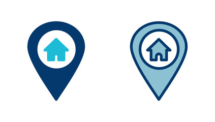 Address symbol icon vector isolated on white background . address icon vector. home location icon