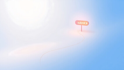 Journey to Surreal Horizons: Bright Colors and Dreamlike Pathways in Outdoor illustration Art