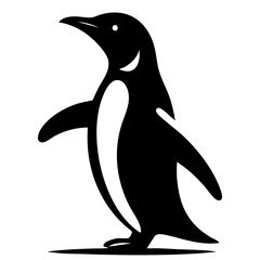 Obraz premium Elegant Penguin Sun Logo Design