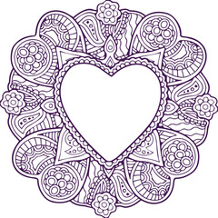 Beautiful flower art and mandala vector design