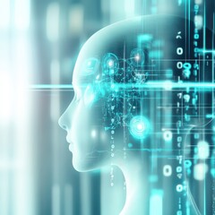 Hyperrealistic ai medical analysis of human brain futuristic setting digital art gigapixel standard