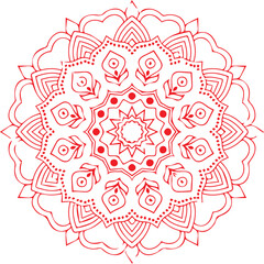 Beautiful flower art and mandala vector design