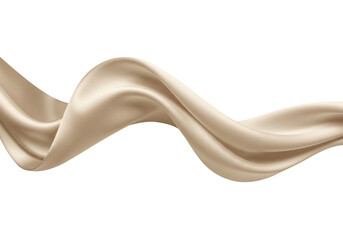 Beige silk fabric, PNG isolated.