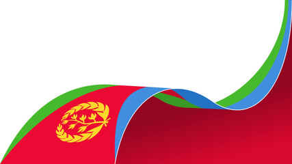 waving eritrea flag vector background with copy space for text. eritrea national day