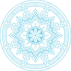 Beautiful flower art and mandala vector design