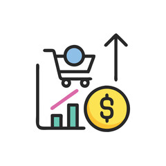 vector illustration of money saving money