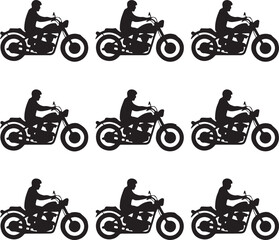 Obraz premium Motorbike SVG | Biker Silhouette Cut File | Ride or Die Design for Cricut & ShirtsMotorcycle SVG | Vintage Chopper Design | DIY Garage or Biker Club Project FileDirt Bike SVG | Off-Road Rider Silh