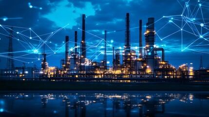 night view of the city of moscow