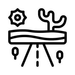 desert road line icon