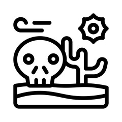 Fototapeta premium desert line icon