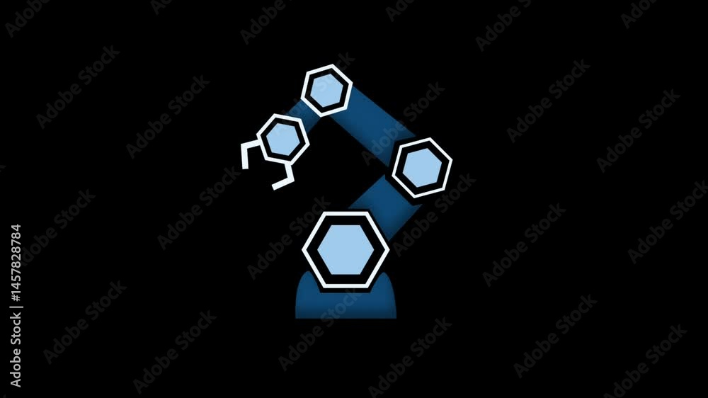 Aufkleber Animated Robotic Arm Transition Abstract Technology