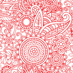 Beautiful flower art and mandala vector design