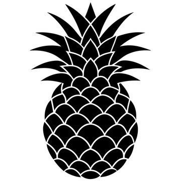 recommend clip art: Food  pineapple silhouette vector illustrator