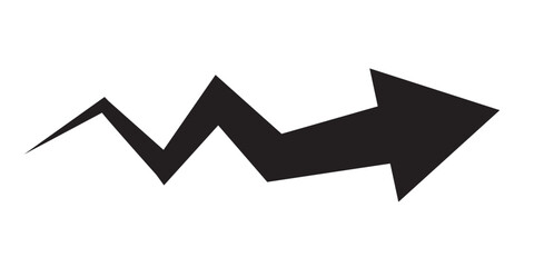 Curved Big Arrow Icon Vector