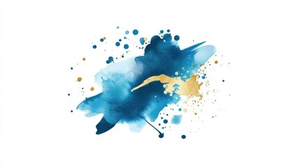 Obraz premium Abstract Splashes of Blue and Gold