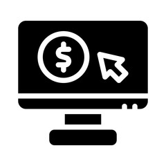 online donation glyph icon