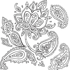 Beautiful flower art and mandala vector design