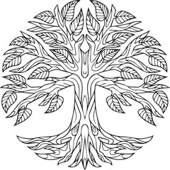 Elegant creative tree design of color