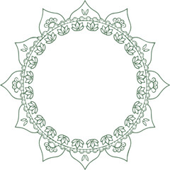 Beautiful flower art and mandala vector design