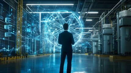 business man in a tunnel