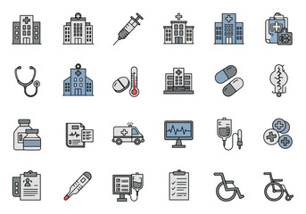 Medical Icon Set: Healthcare Vector Illustration