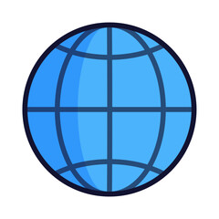earth globe icon. Globe, animated icons are being used extensively around the world. The animated icon in question illustrates the globe.