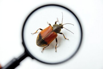 Magnified view of bug against stark white backdrop, photography, grasshopper, pest