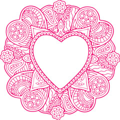 Beautiful flower art and mandala vector design