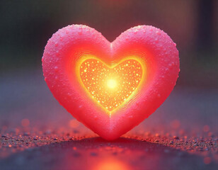 Fototapeta premium Heart with Yellow Star