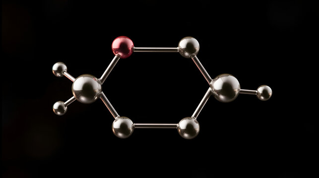 Benzen - Benzol - Ringstruktur mit Atomen und p-Orbitalen