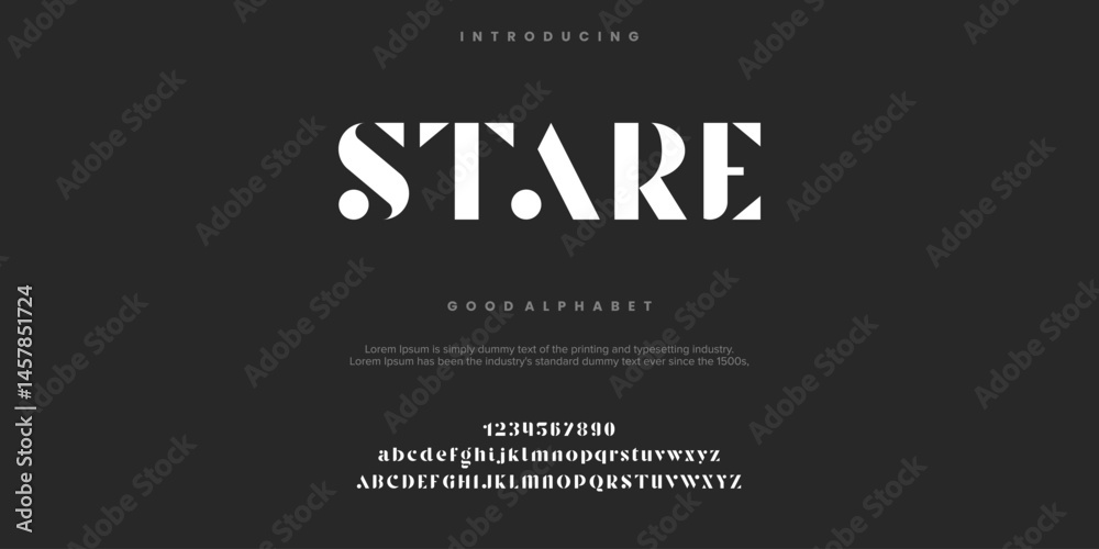Fototapete stare vector colorful invitation night fest. funny bright font. playful cool alphabet letters and nu