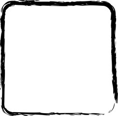 Rounded square brush strokes. Grunge design frames