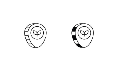Agriculture Location icons set vector stock illustration