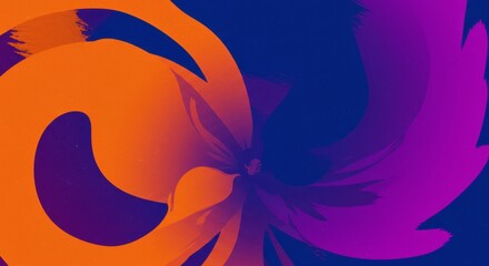 Fototapeta premium Abstract Swirling Orange and Purple Design