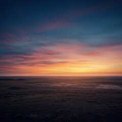 Obraz premium Serene Sunset and Night Sky Landscape